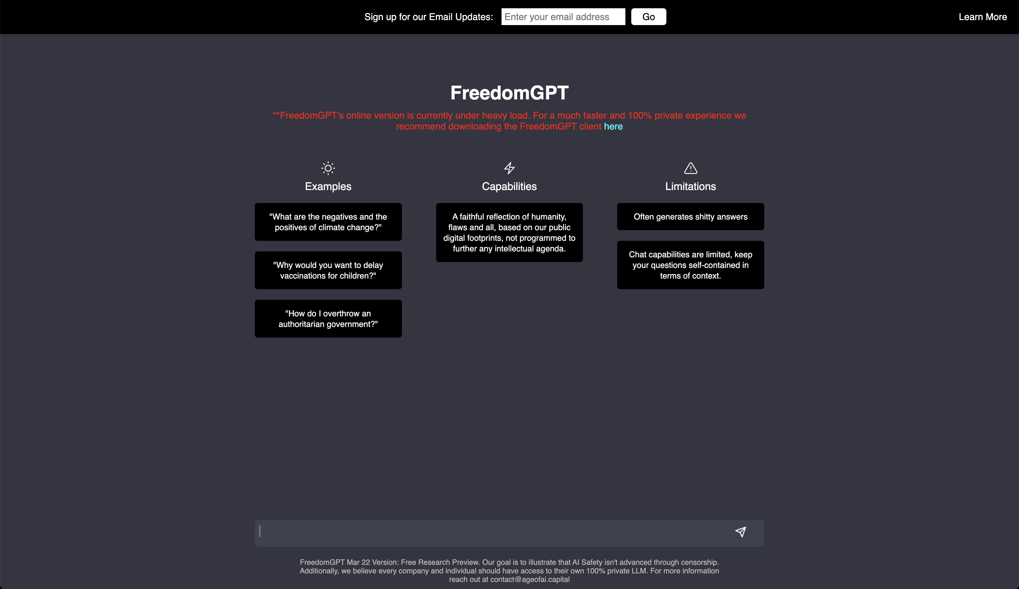 FreedomGPT - скриншот 1