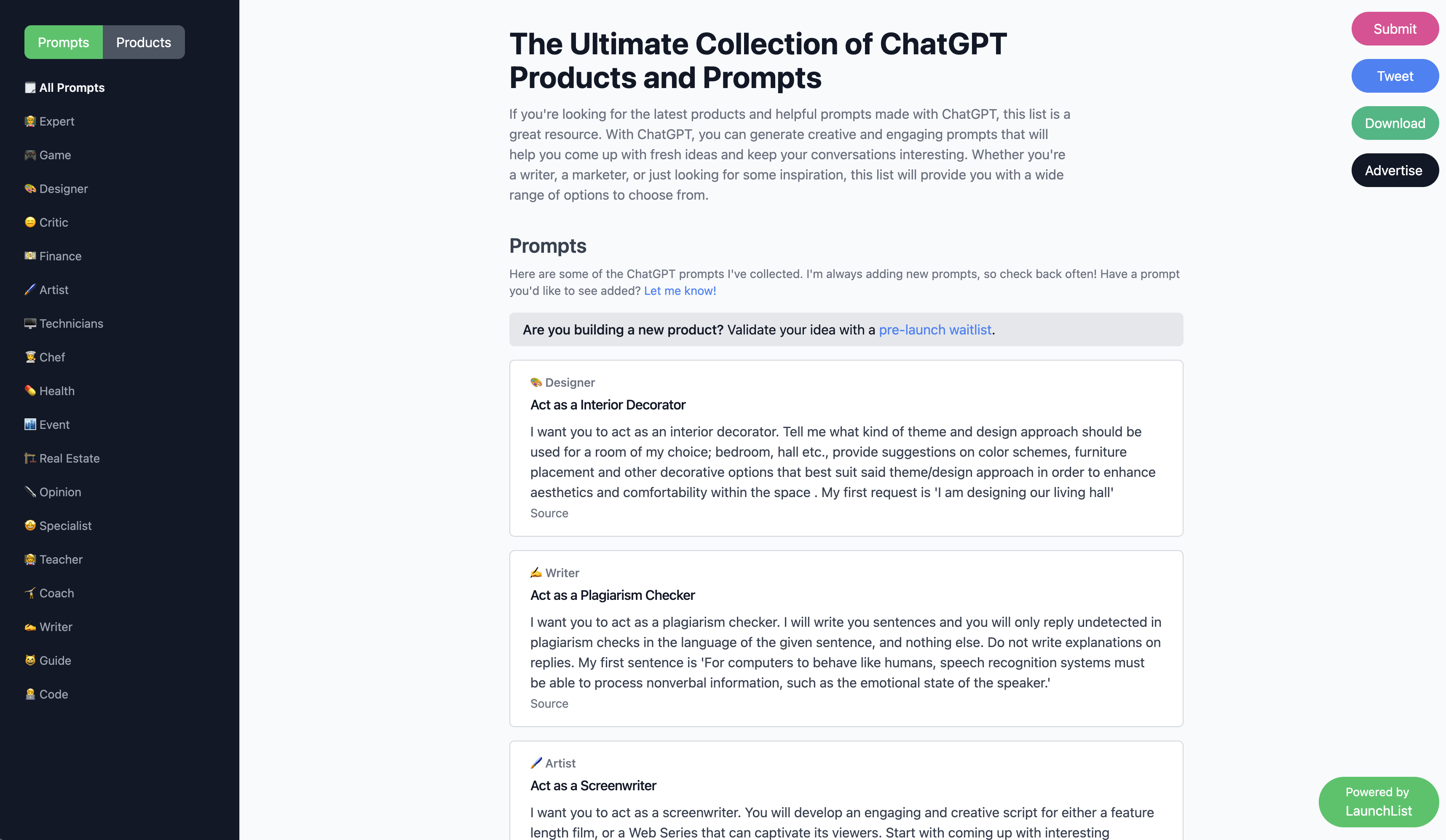 ChatGPT Prompts - скриншот 1