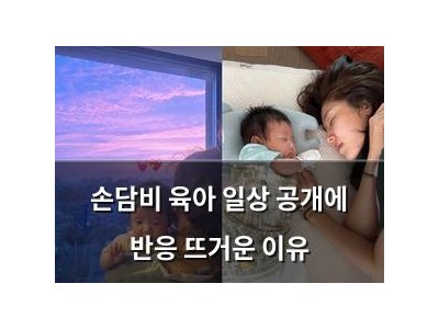 손담비 육아 일상 공개에 반응 뜨거운 이유