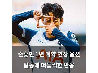 손흥민 1년 계약 연장 옵션 발동에 떠들썩한 반응