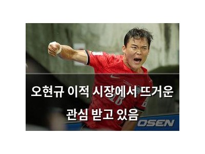 오현규 이적 시장에서 뜨거운 관심 받고 있음