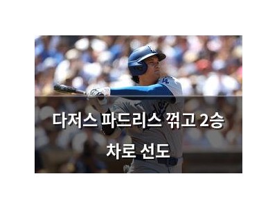 다저스 파드리스 꺾고 2승 차로 선도