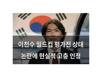 이천수 월드컵 평가전 상대 논란에 현실적 고충 인정