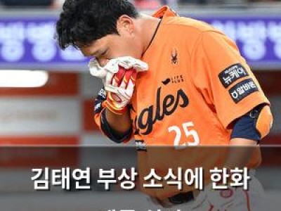 김태연 부상 소식에 한화 팬들 실망