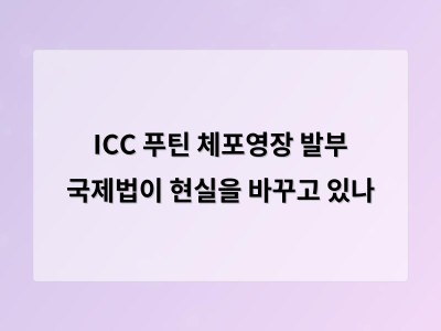 푸틴 체포영장 발부로 국제법의 한계와 중요성 다시 부각