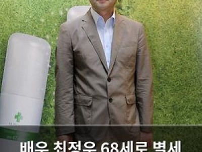 배우 최정우 68세로 별세 충격과 슬픔에 빠진 팬들