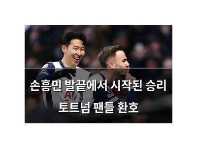 손흥민 발끝에서 시작된 승리 토트넘 팬들 환호