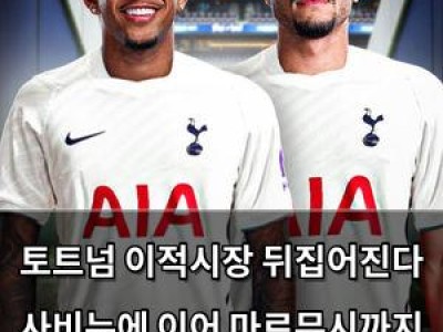 토트넘 이적시장 뒤집어진다 사비뉴에 이어 마르무시까지 영입